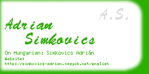 adrian simkovics business card